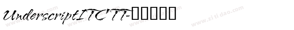 UnderscriptITC TT字体转换